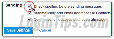 how to enable spell check in aol mail