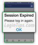 facebook session expired prove identity