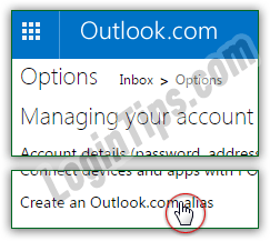 create email alias hotmail