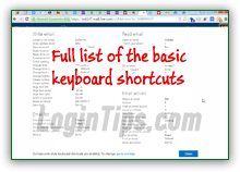 Full keyboard shortcut list for Hotmail / Outlook.com