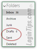 Hotmail Sent folder and Drafts folder in Outlook.com