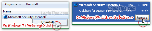 uninstall windows xp mode