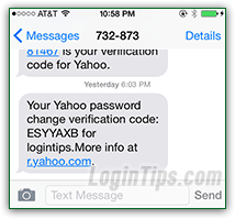 Add cell phone number to Yahoo account