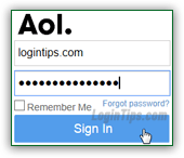 AOL Login Page