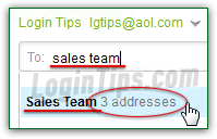 Create distribution list in AOL Mail