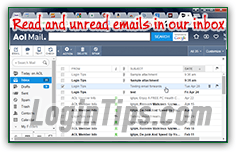 Mark email message as read/unread in AOL Mail