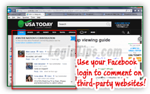 Comment on third-party websites with your Facebook login