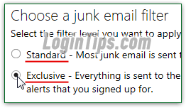 Configure your spam filter level