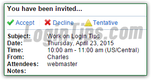 Hotmail calendar invite viewed by recipients
