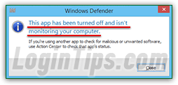Disable Windows Defender in Windows 8 / 8.1