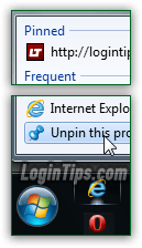 Add (pin) programs to the taskbar in Windows 7