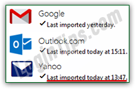 Import contacts from another Yahoo Mail account