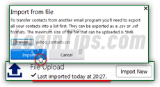 Import CSV contacts to Yahoo Mail address book