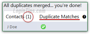 Merge duplicate contact matches in Yahoo Mail
