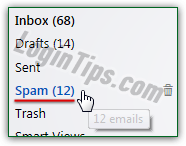 Report spam in Yahoo Mail