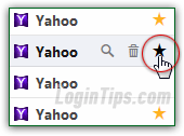 Star and unstar Yahoo email messages